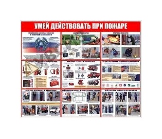 Комплект -Умей действовать при пожаре- 10 л. А3