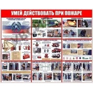 Комплект -Умей действовать при пожаре- 10 л. А3